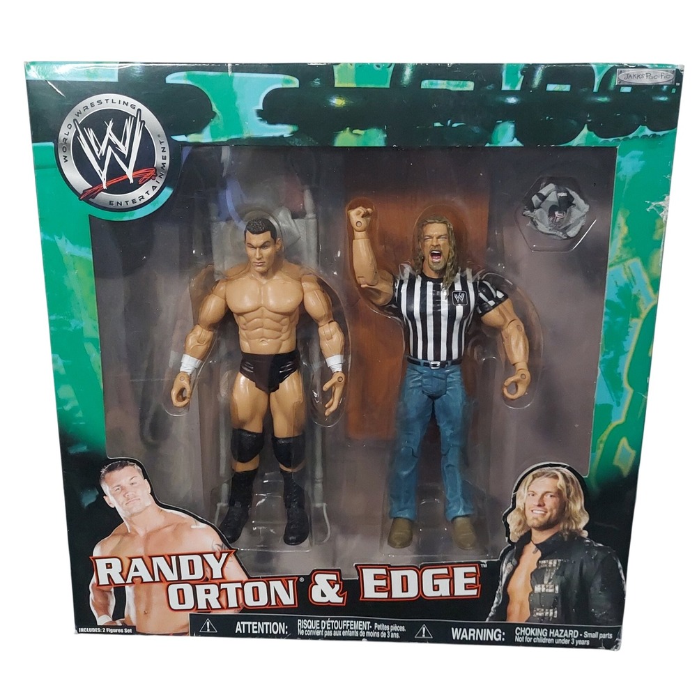 Jakks Pacific WWE Randy Orton & Edge Action Figures 2-Pack 7"‎ 2007 Box Wear